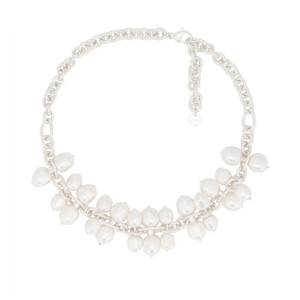 Cult Gaia ‘Dolly’ necklace silver Pearl
$268.00. NWT